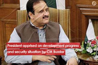 President apprised on development progress and security situation by CM Buzdar