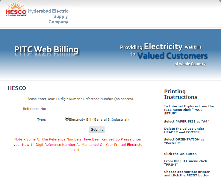 hesco bill online check