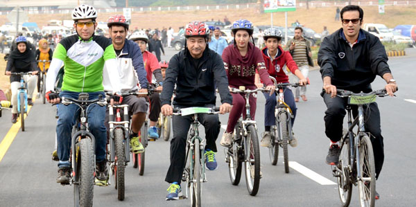 Inauguration of Cycling lane on the Roads of Islamabad