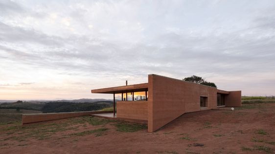 Rammed-Earth Wall Home