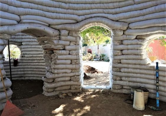 Earthbags Used to Make a Home