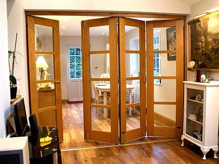 Bi-fold doors are perfect for creating a divide in an open room.