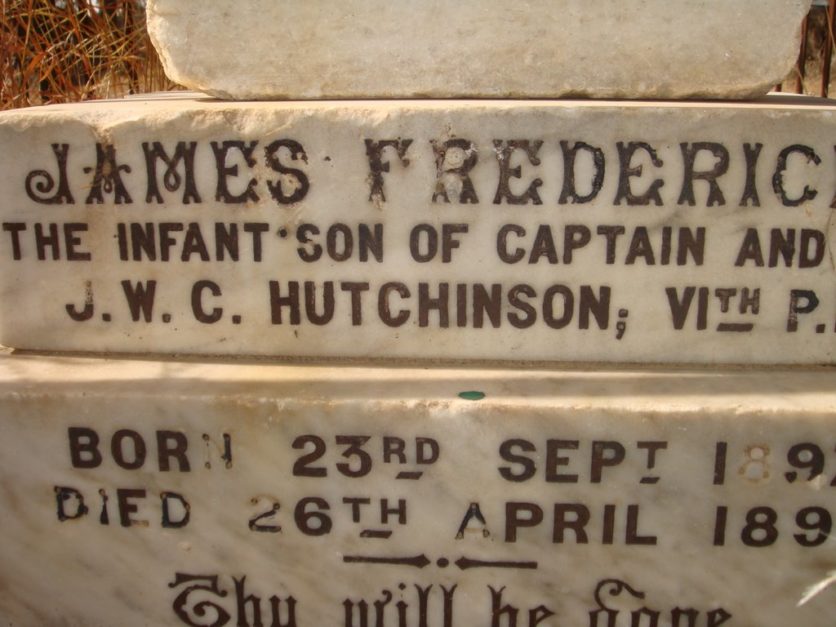 British gravestone in Fort Munro