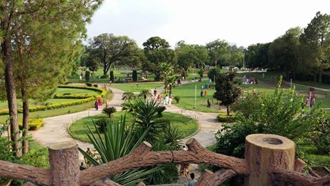 Greenery and trees in Japanese Park Islamabad, one of the top places to visit on Eid in Pakistan