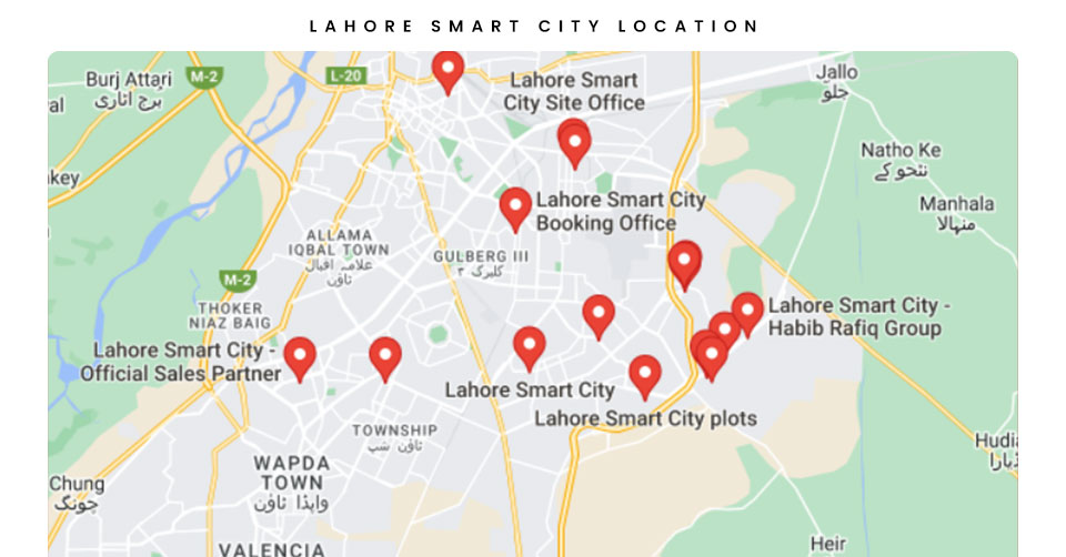 The optimal location of Lahore Smart City