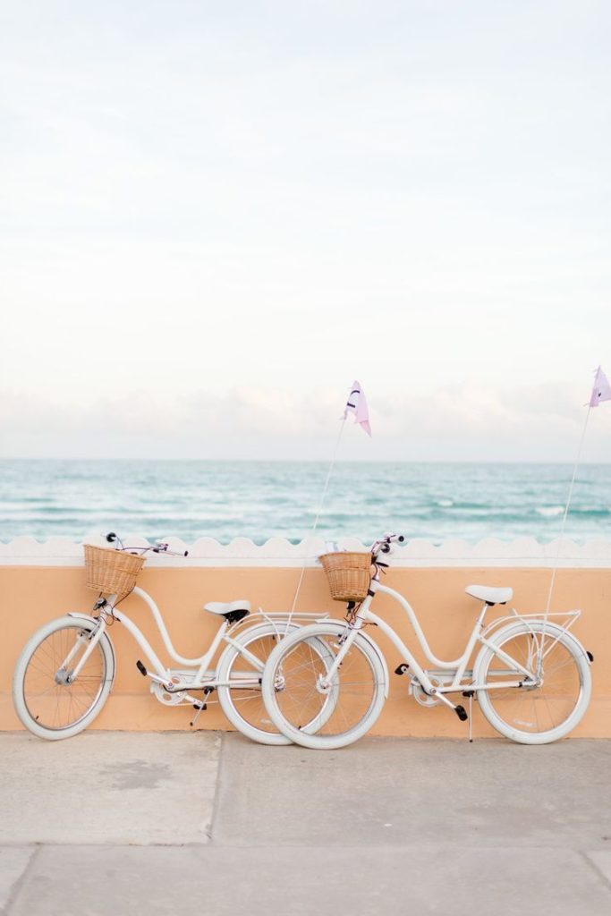 cycling on the beach