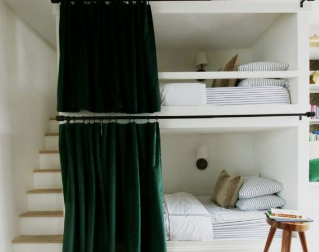 this is an image of a bunk bed which is one of the DIY ideas to make your room more cosy