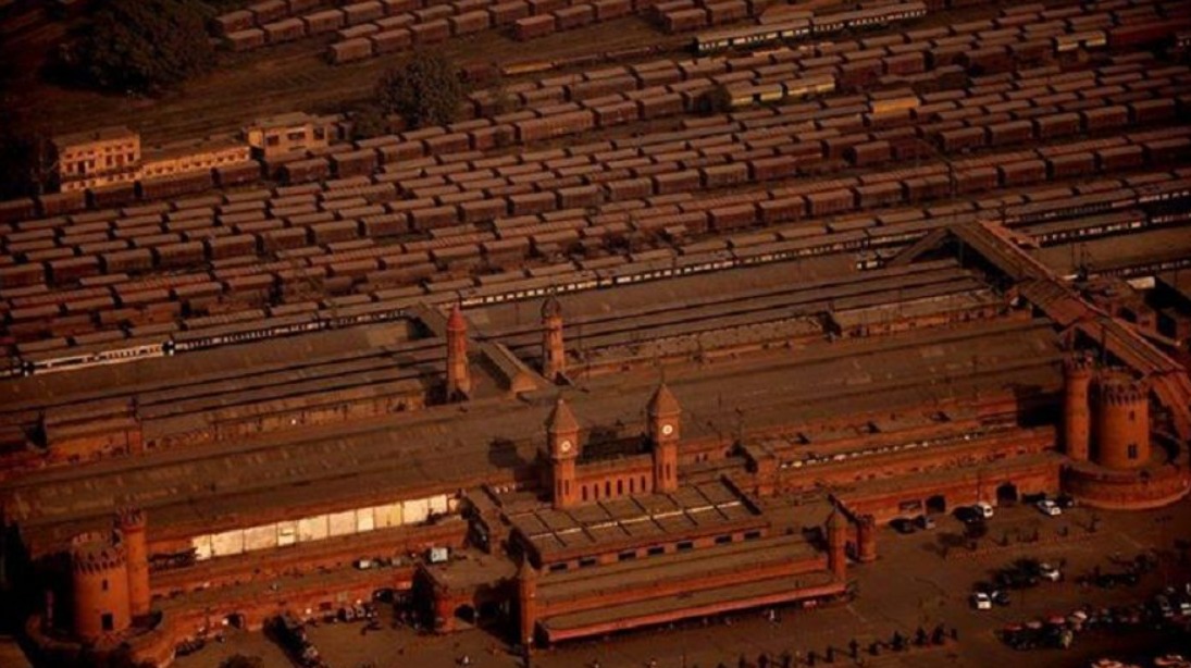 Drone shot of Lahore Railway Junction