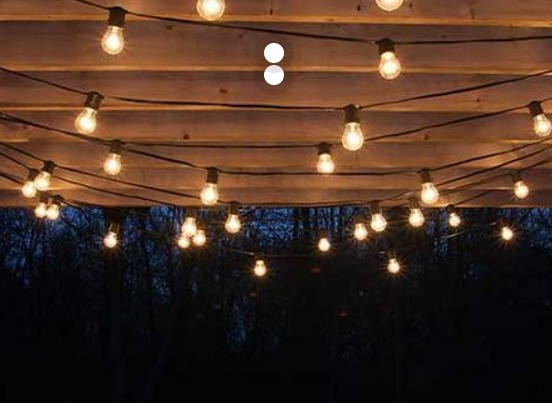 this is an image of patio lights that improve the curb appeal of a home
