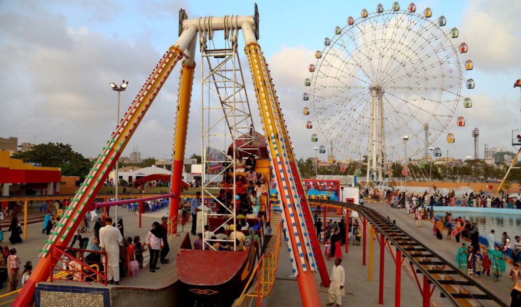 The famous Ferris Wheel in Askari Park Karachi 