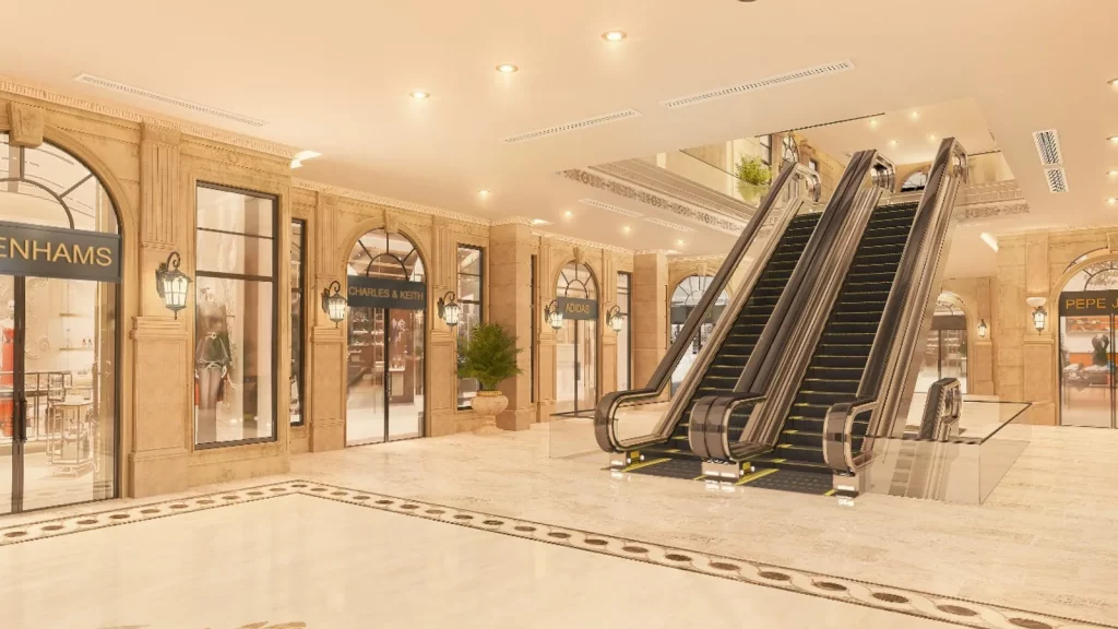 فلورنس گیلریا شاپنگ مال میں نصب جدید سیڑھیاں