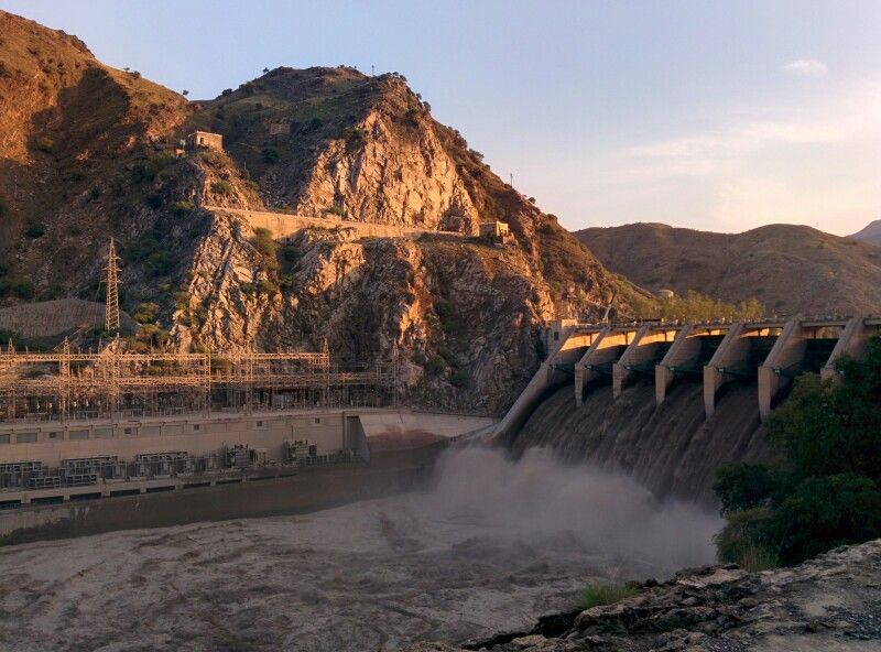 Warsak dam located on Kabul River