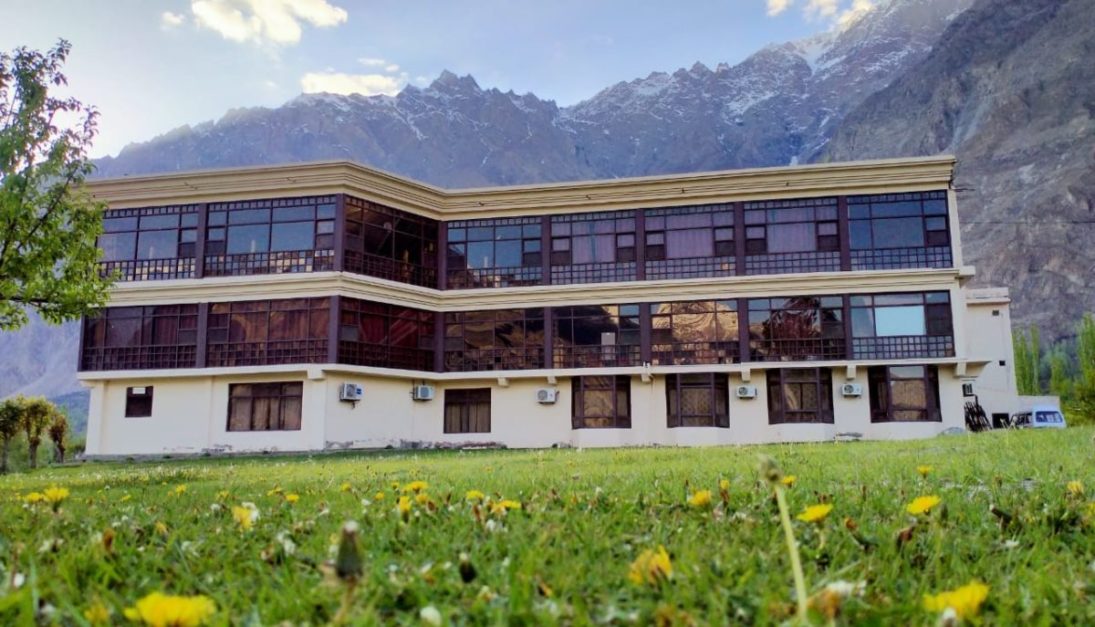 Hotel with green scenery in karimabad