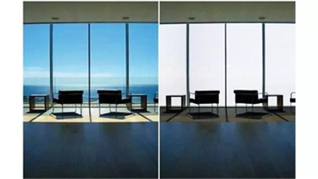 Electrochromic glass stops certain wavelengths from entering in the room