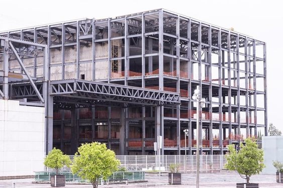 outside view of an underconstruction building