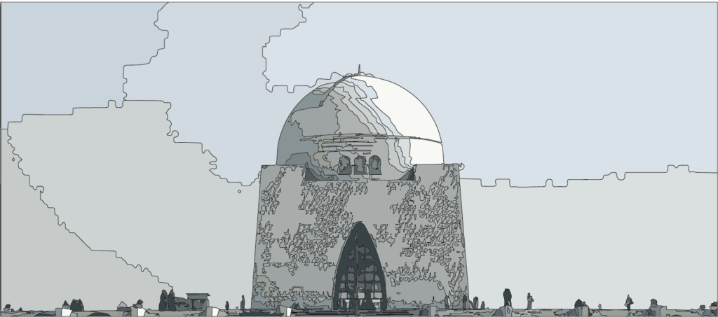 Illustration of Mazar e Quaid in Karachi