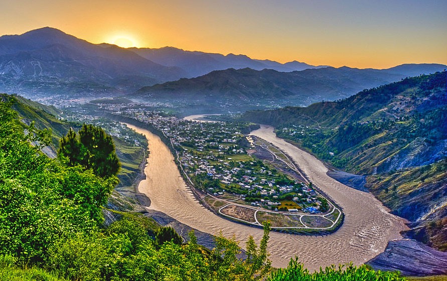 Road to Muzaffradabad at Sunset