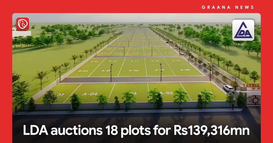 LDA auctions 18 plots in the city for Rs139,316mn. For more news, visit Graana News.