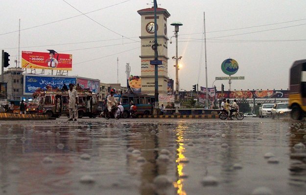 rmain road with clock tower