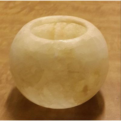 Everly Quinn single white alabaster candle holder