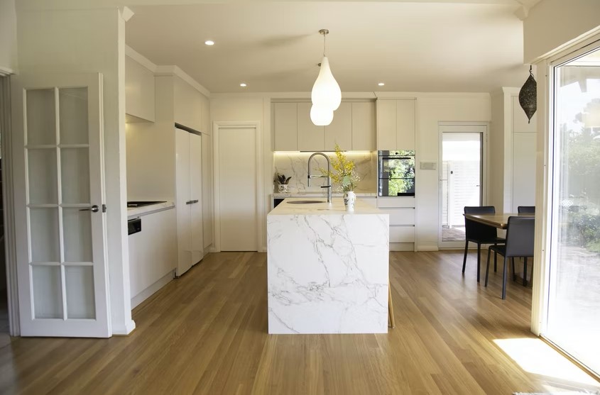 hardwood flooring in kitchen