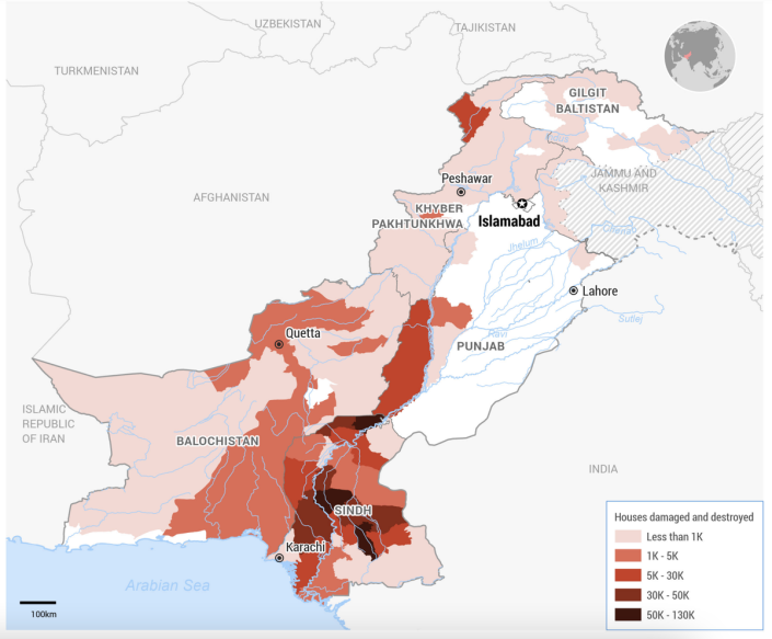 Number of houses damaged from these floods