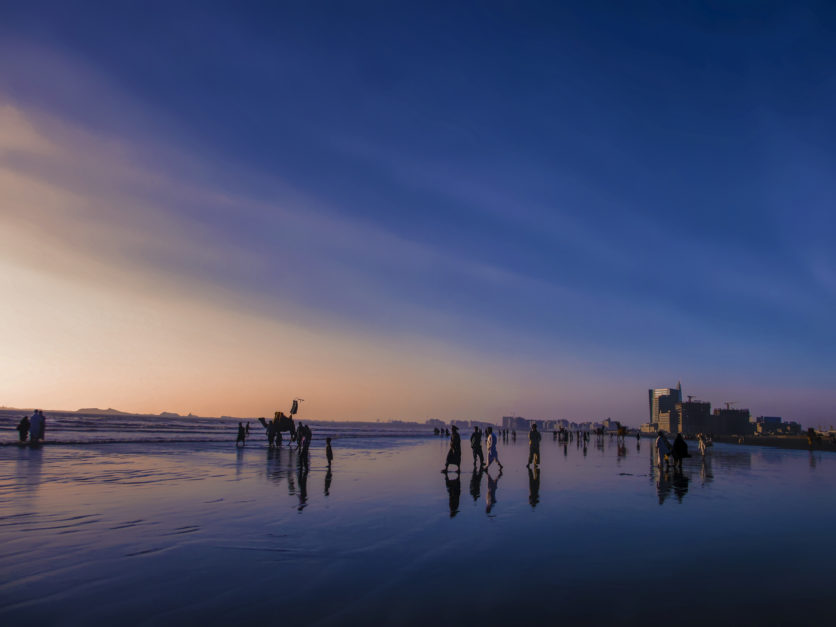 Sunset View of Clifton Beach, Karachi 