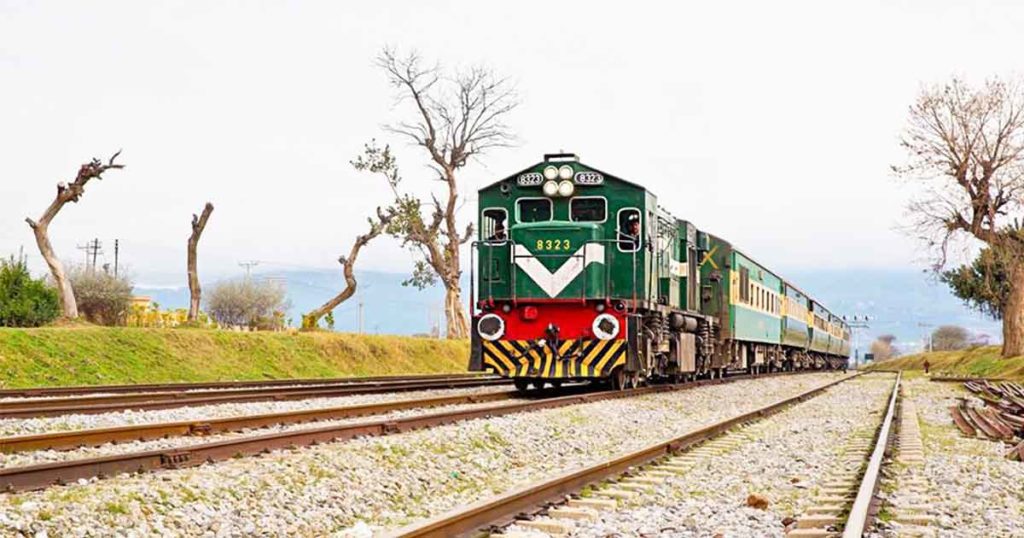 A Pakistan Railways Train on Track
