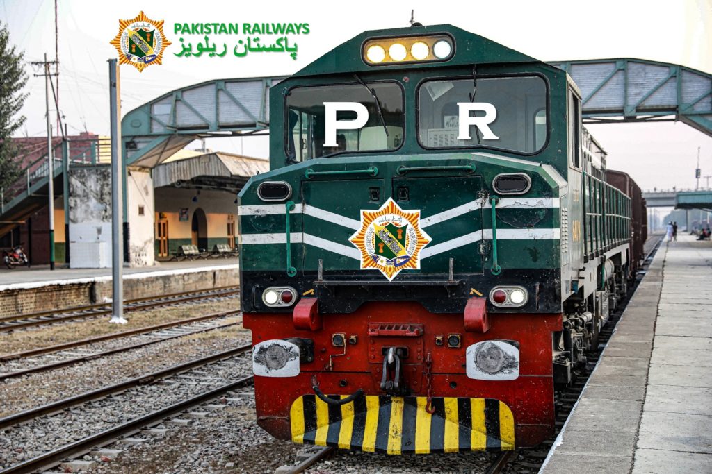 Pakistan Railway Train on Track