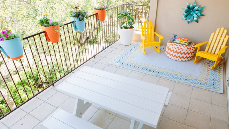 outdoor play area for kids at balcony