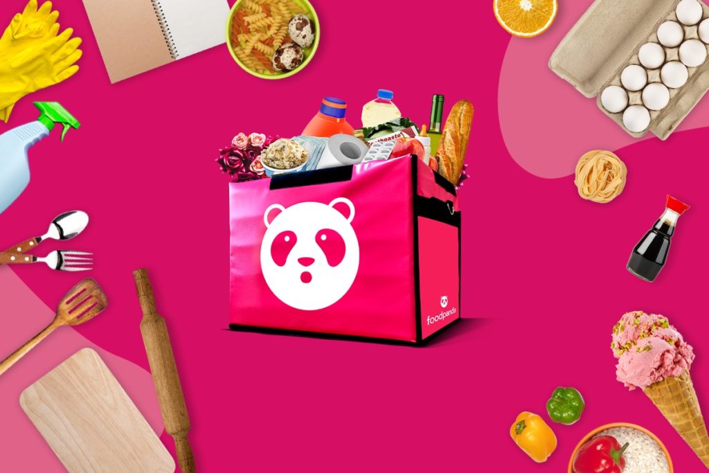 Ordering grocery online from Pandamart