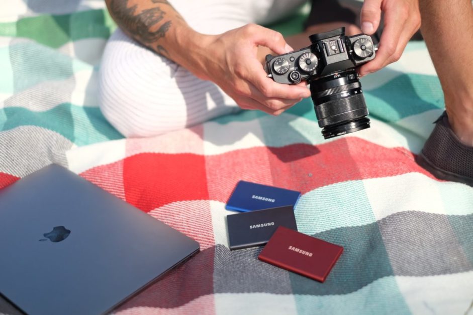 Man capturing picture of powerbank