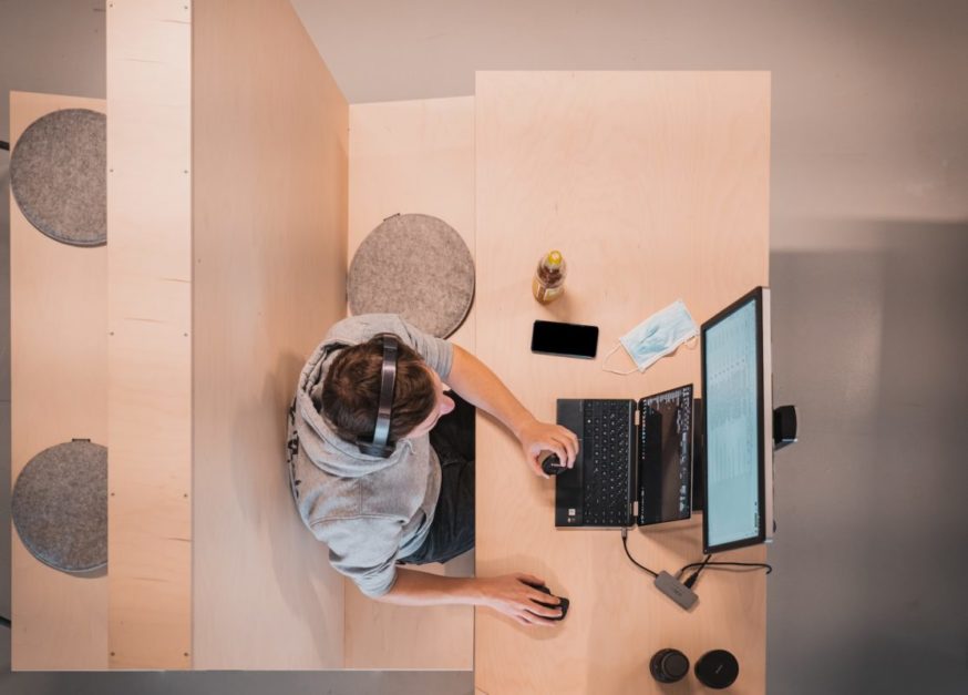 boy working on his desktop