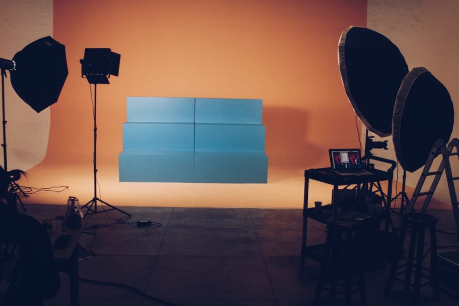 Flags in Photography studio