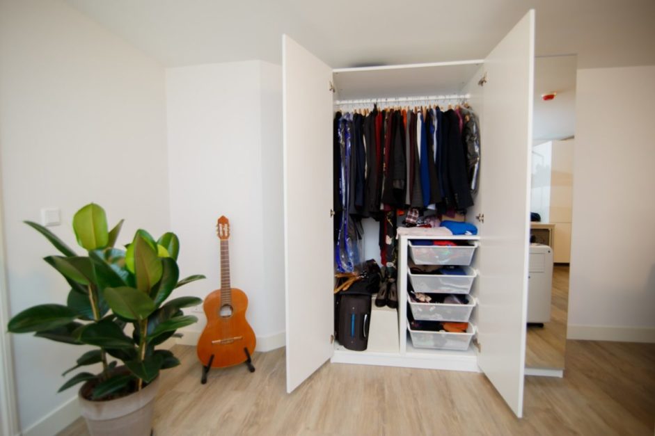  vertical designed closet space