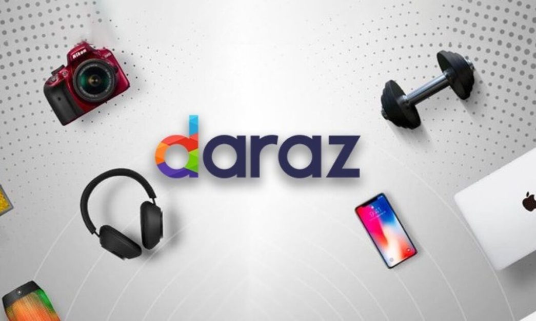 Daraz logo with different types of selling items