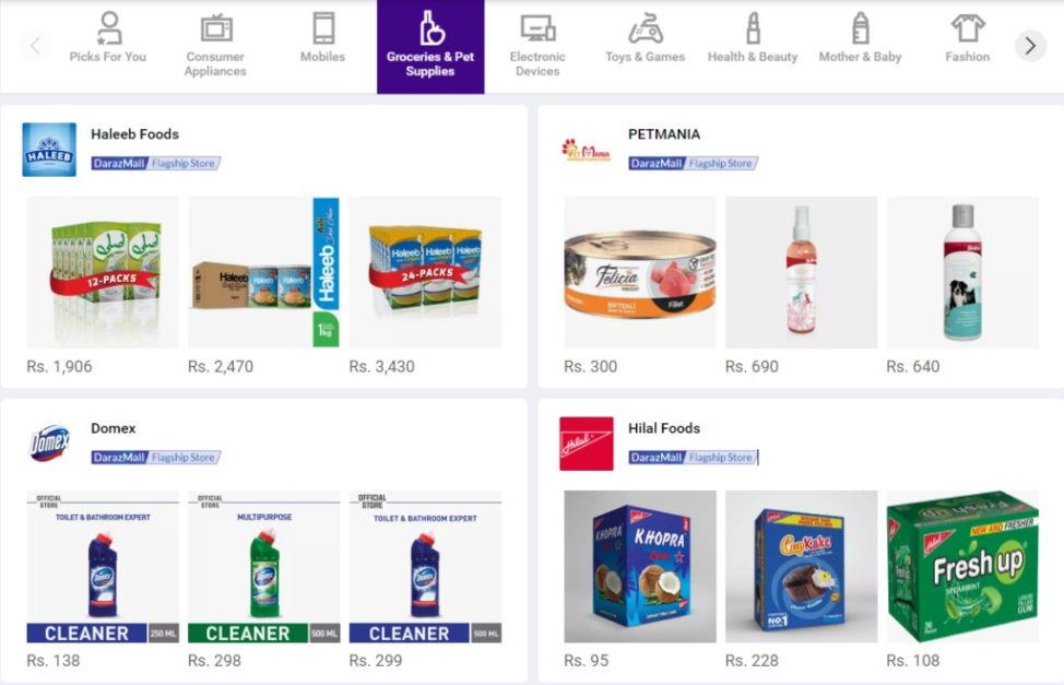 Daraz Seller Account Showing Different Products