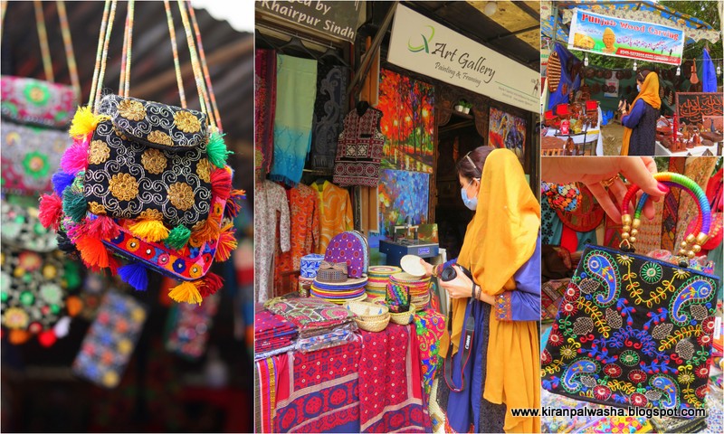 a stalls of cultural dresses, bags and other things