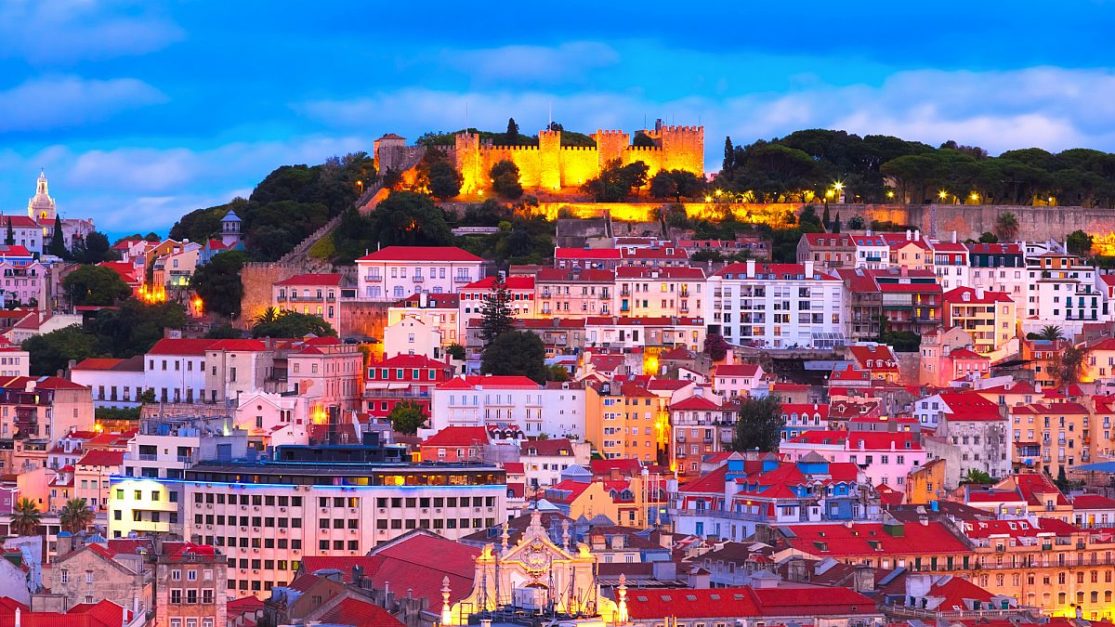 Portugal lisbon city at sunset