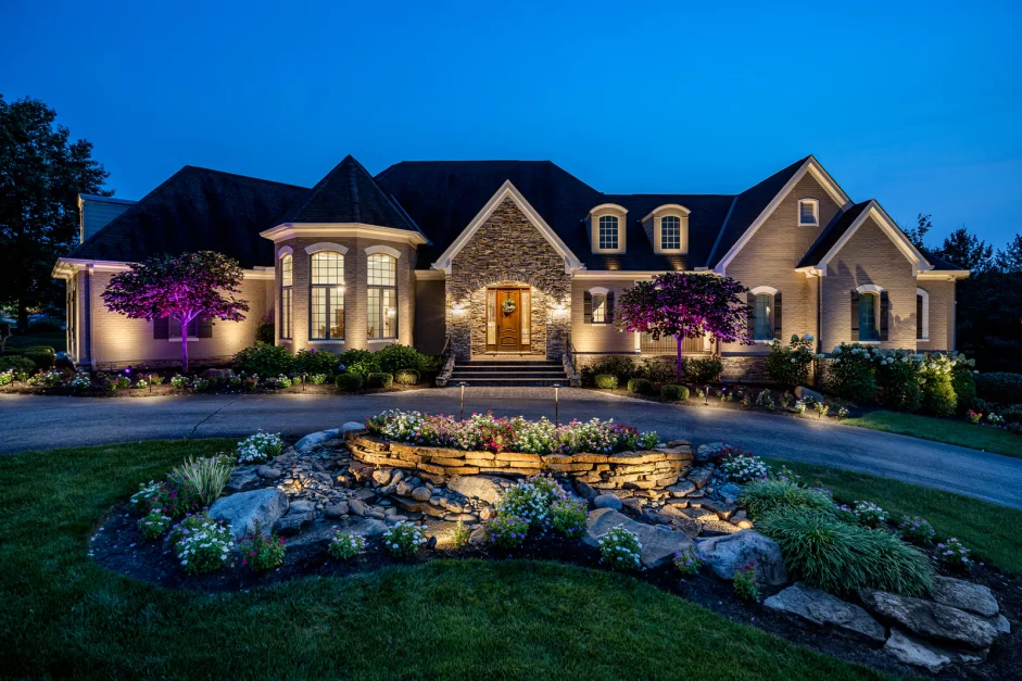 image of house showing outdoor lighting around the house