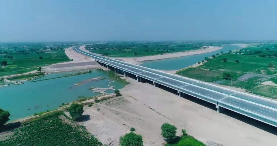 a bridge over Sutlej River