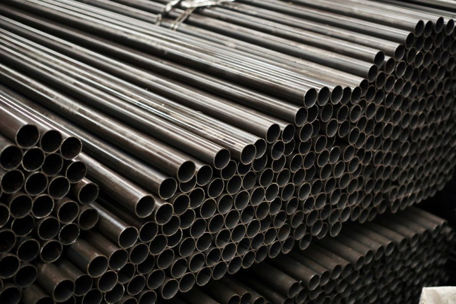 a bundle of Black Iron Pipes