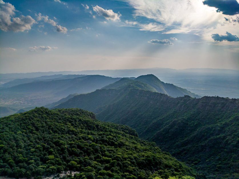 This mountain, which is referred to as Tilla Jogian, is revered by both Hindus and Sikhs.