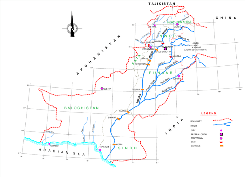 Indus River System in Pakistan