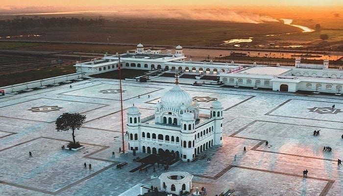The Gurdwara Darbar Sahib at Kartarpur, Pakistan, is considered to be one of the holiest shrines in the Sikh religion.