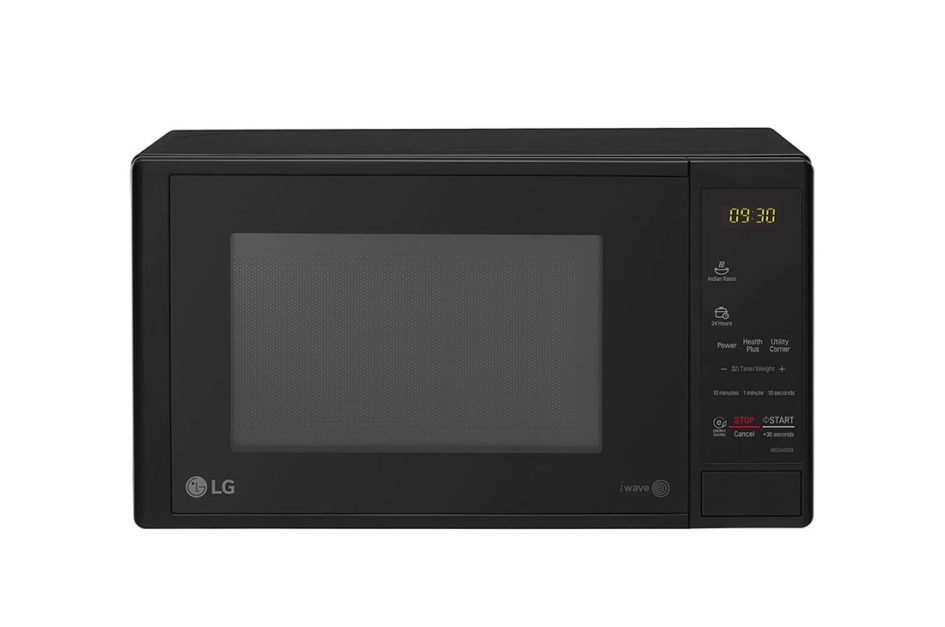 LG Black Solo microwave
