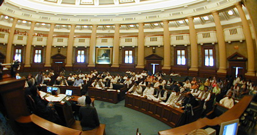 Members of Punjab assembly seated in the chamber