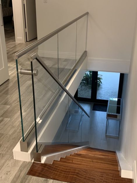 Total Glass stair grill design