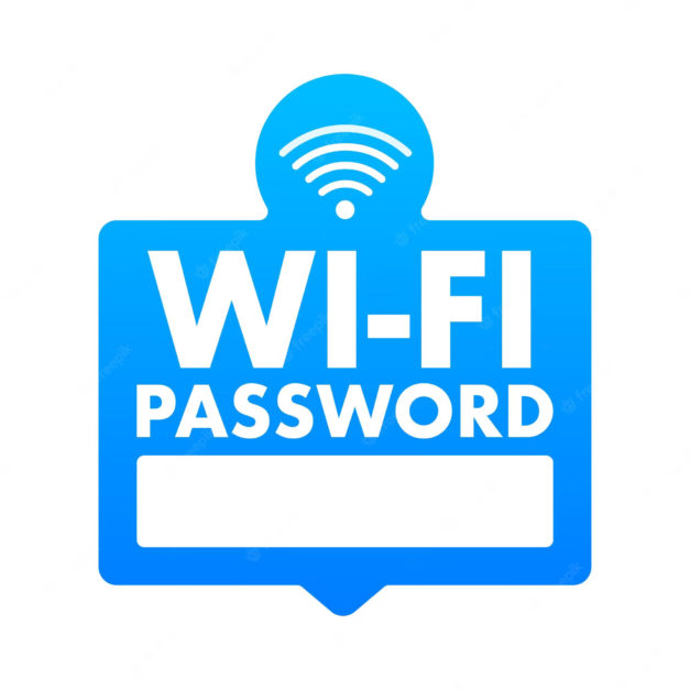 a vector image representing WiFI password