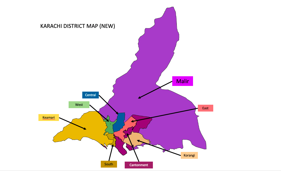 Complete Map of Karachi District